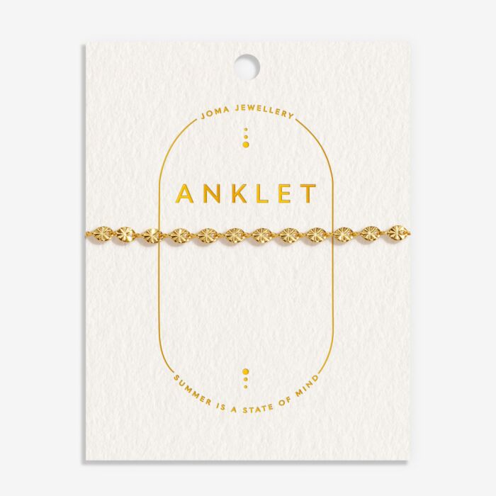 Joma Jewellery Anklet Sparkle Chain Gold Plated Anklet
