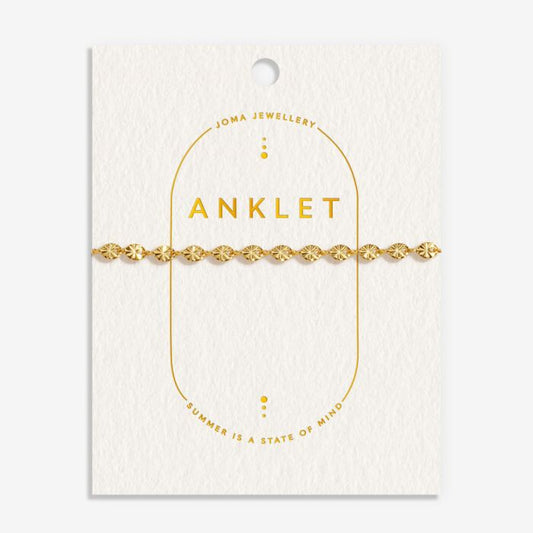 Joma Jewellery Anklet Sparkle Chain Gold Plated Anklet