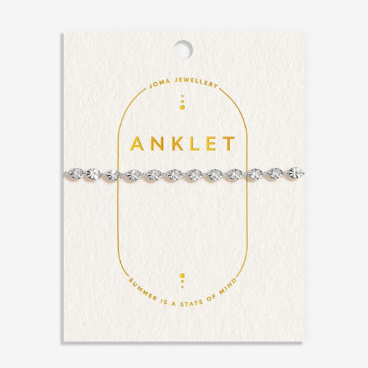 Joma Jewellery Anklet Sparkle Chain Silver Plated Anklet