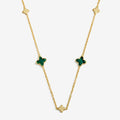 Joma Jewellery Loved By You Green Clover Gold Plated Necklace