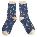 Miss Sparrow Little Buds Socks Navy