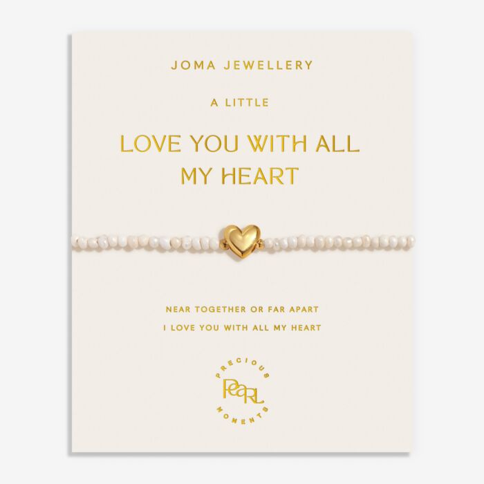 Joma Jewellery Precious Moments Love You With All My Heart Gold Plated Bracelet