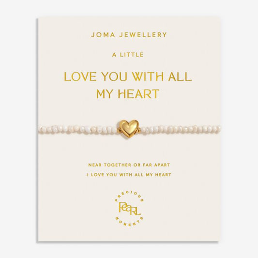 Joma Jewellery Precious Moments Love You With All My Heart Gold Plated Bracelet