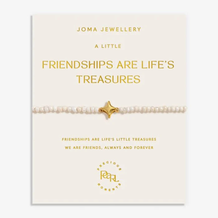 Joma Jewellery Precious Moments Friendships Are Life's Treasures Gold Plated Bracelet