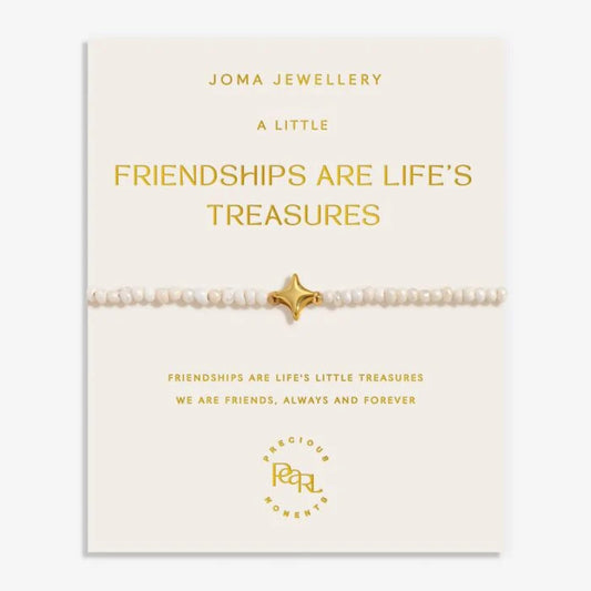 Joma Jewellery Precious Moments Friendships Are Life's Treasures Gold Plated Bracelet