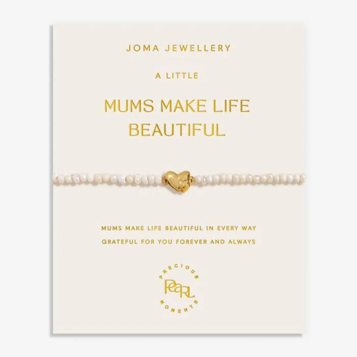 Joma Jewellery Precious Moments Mums Make Life Beautiful Gold Plated Bracelet