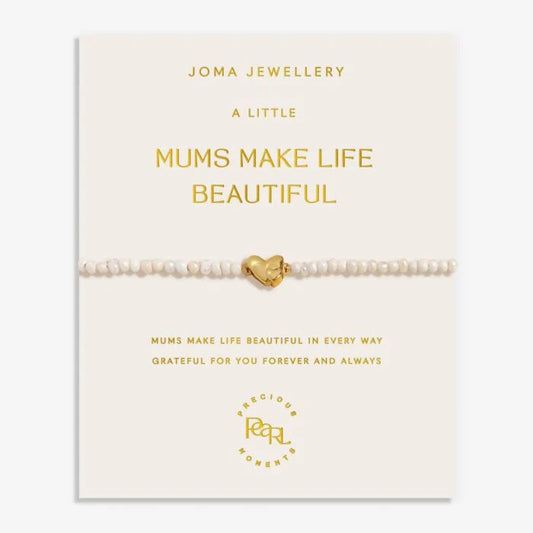 Joma Jewellery Precious Moments Mums Make Life Beautiful Gold Plated Bracelet