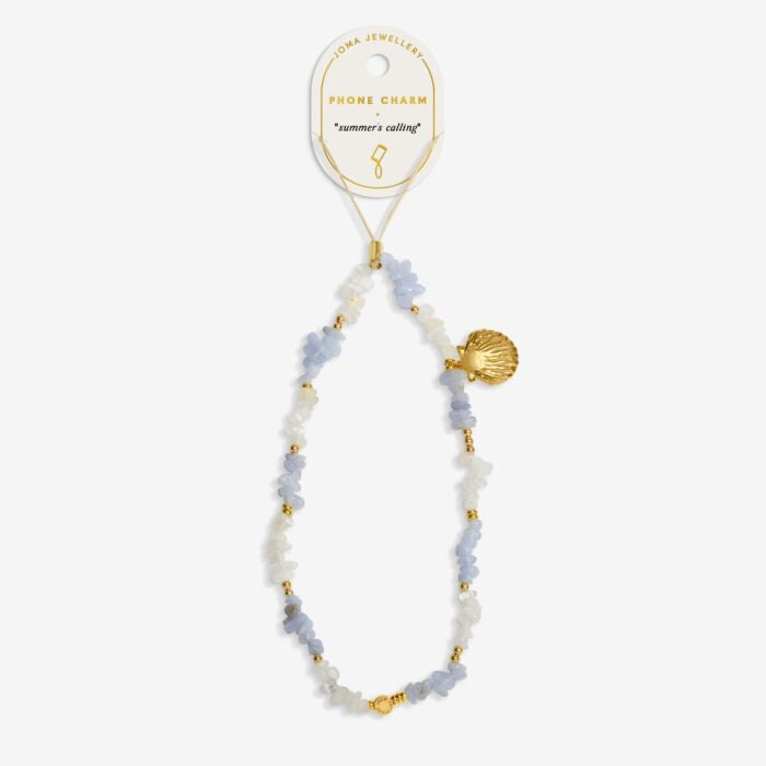 Joma Jewellery Phone Charm Sea Shell Gold Plated Phone Charm