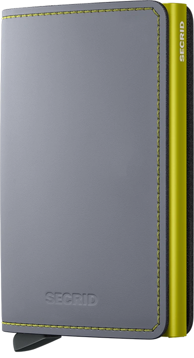 Secrid Miniwallet Matte Grey And Lime