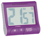 Colourworks 100 Minute Count Down Digital Timer Purple