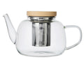 La Cafetiere Rialto Glass Infuser Teapot With Filter And Wooden Lid 4 Cup 1.2Ltr