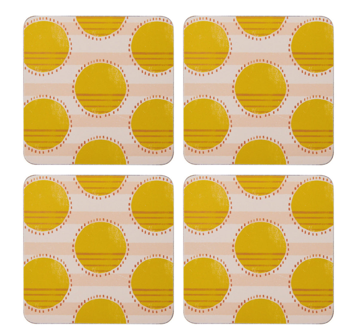 Creative Tops Premium Spot Print Coasters Pack of 4