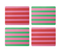 Creative Tops Premium Stripe Print Placemats Pack of 4
