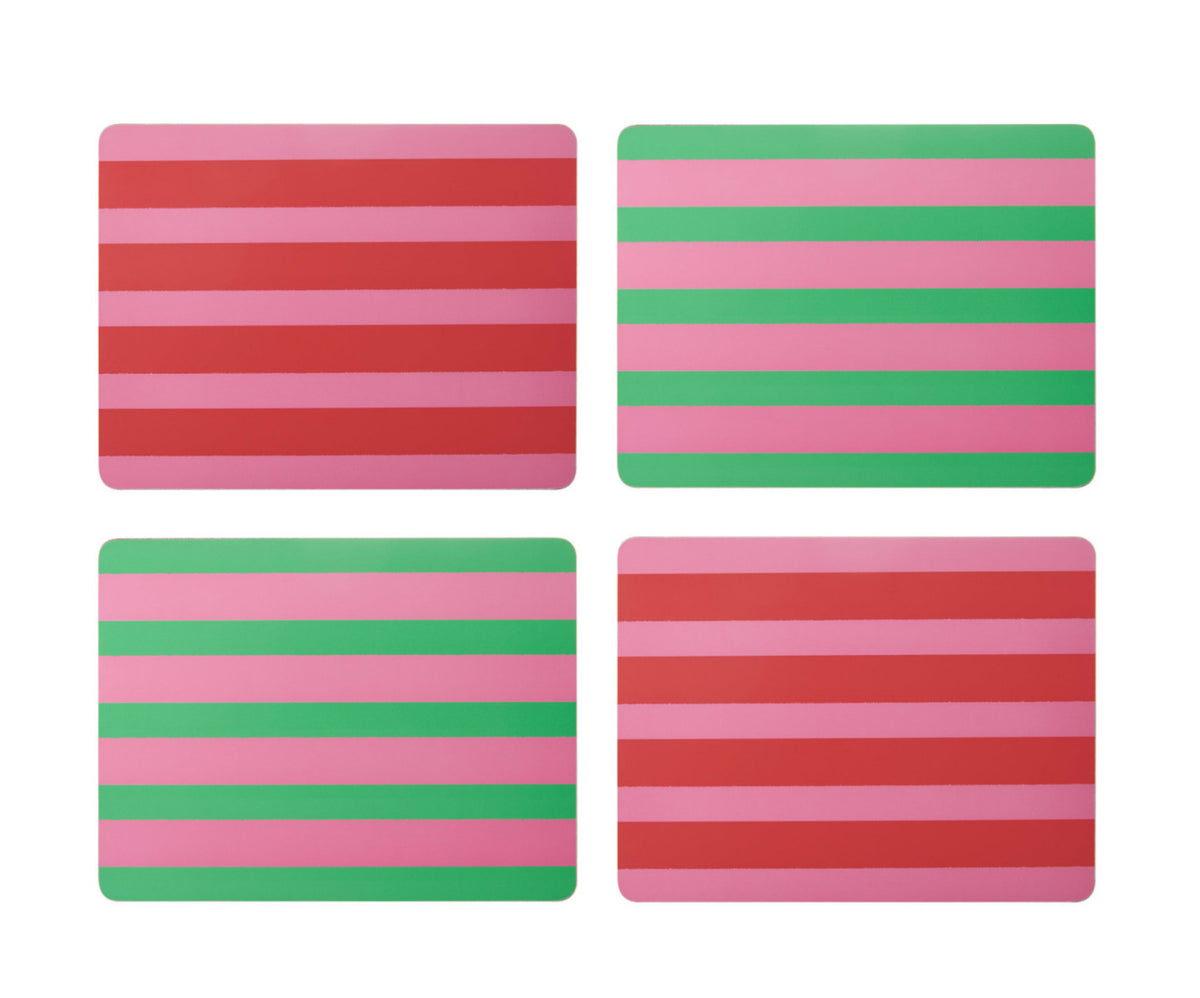 Creative Tops Premium Stripe Print Placemats Pack of 4
