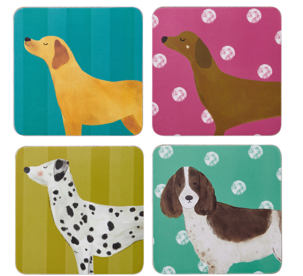 Creative Tops Premium Dog print Coasters Pack of 4