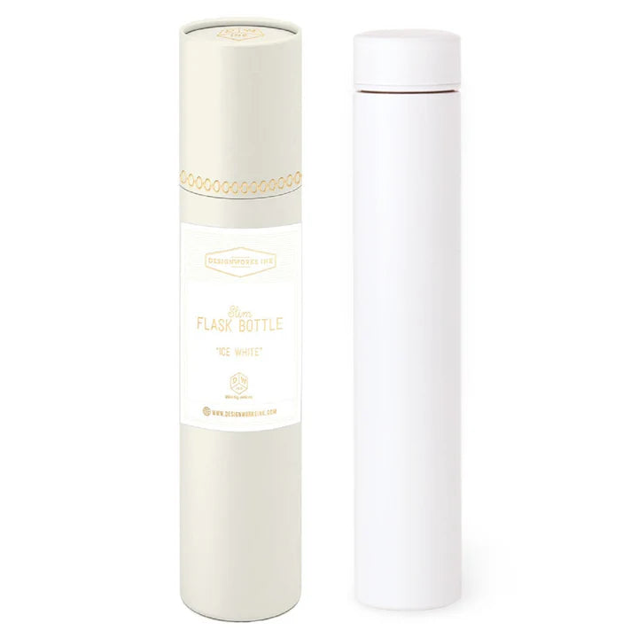 Slim Flask Bottle Ice White