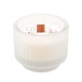 Cypress & Fir Frosted Glass Candle With Wood Wick
