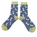 Miss Sparrow Dragon Fly Socks Navy