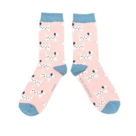 Miss Sparrow Lovely Dogs Socks Pink