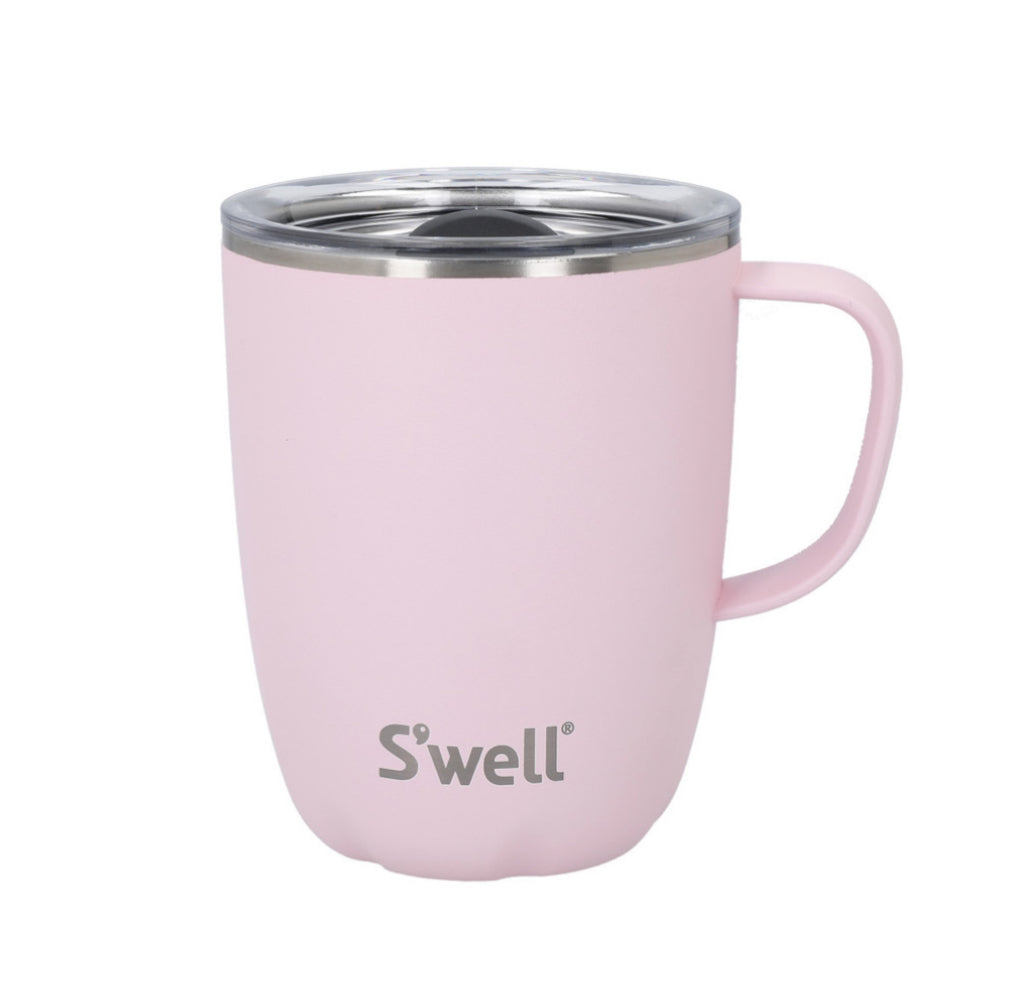 KitchenCraft S'well Pink Topaz Mug with Handle, 350ml