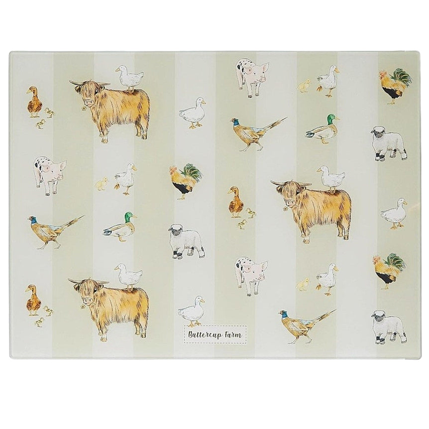 Cooksmart Buttercup Farm Worktop Saver Glass