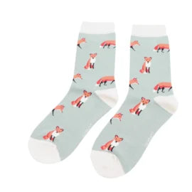 Miss Sparrow Fox Socks Blue