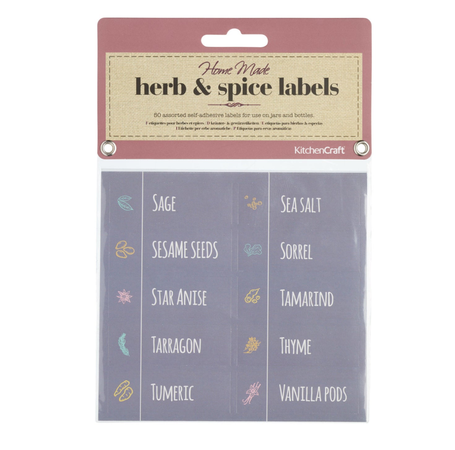 X Home Made Jar Labels Herb and Spice