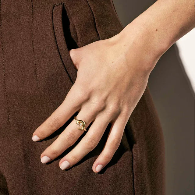 Nomination Dream Beats Adjustable Moon Ring Gold 242600/024
