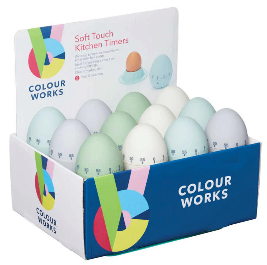 Colourworks Timers Egg Shape Soft Touch Green