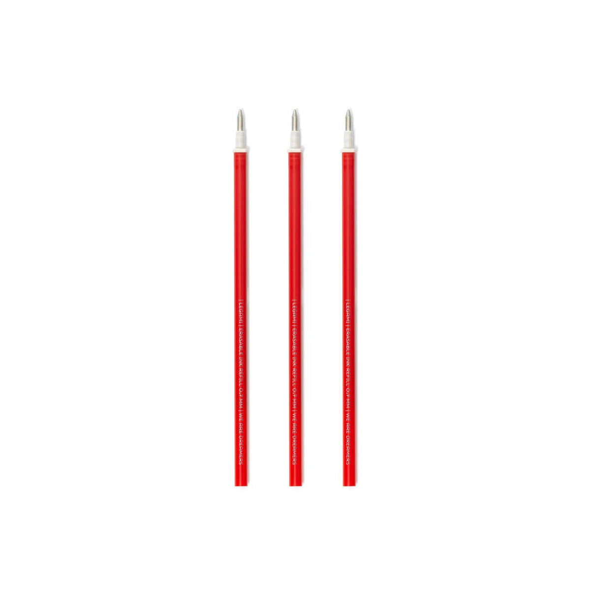 Legami Refill Erasable Pen Red Pack of 3
