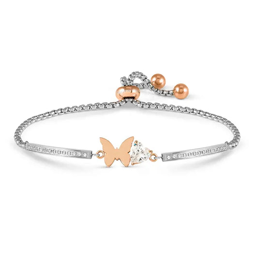 Nomination MILLELUCI BRACELET WITH BUTTERFLY AND CZ HEART 028020/010