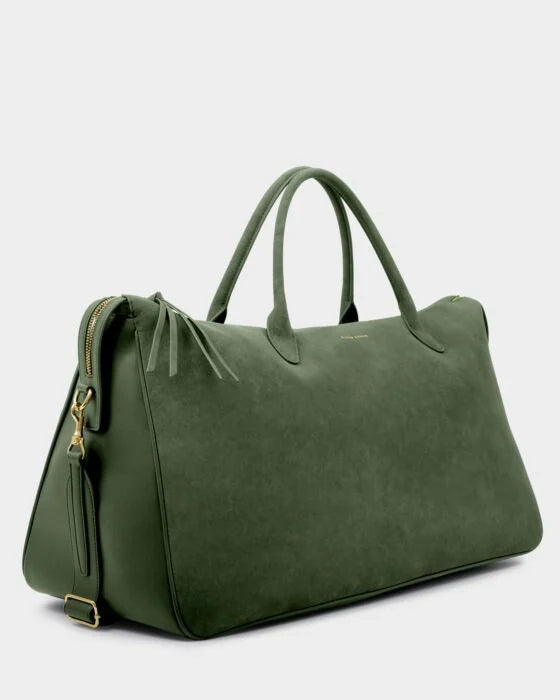 Katie Loxton Ascot Suedette Weekend Bag And Pouch Organiser Forest Green Suedette