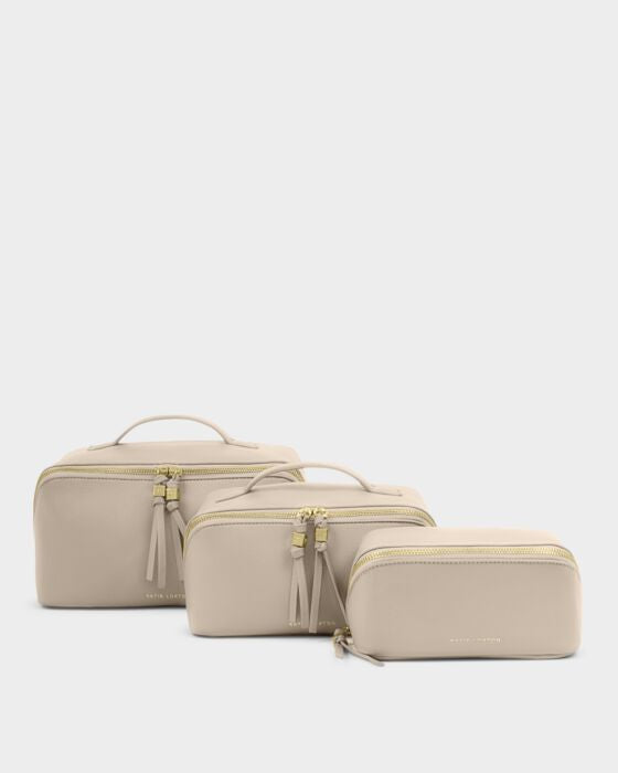 Katie Loxton Soho Large Make Up/Wash Bag Oyster