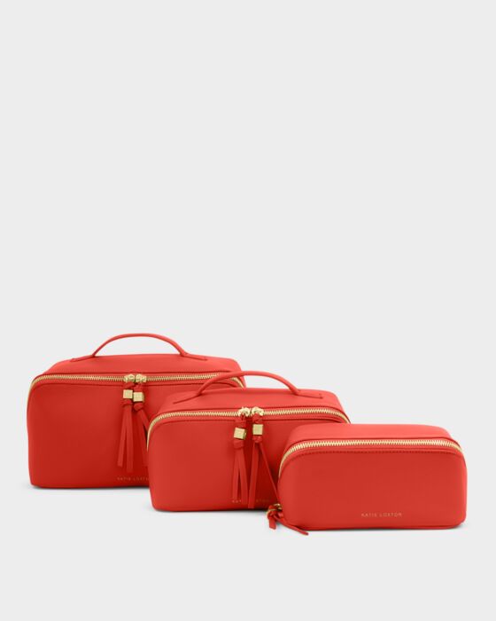 Katie Loxton Soho Medium Make Up/Wash Bag Deep Orange