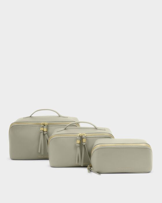 Katie Loxton Soho Large Make Up/Wash Bag Green Mist
