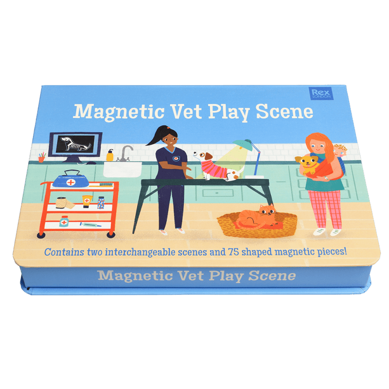 Magnetic Vet Play Scene Set 75 Pieces