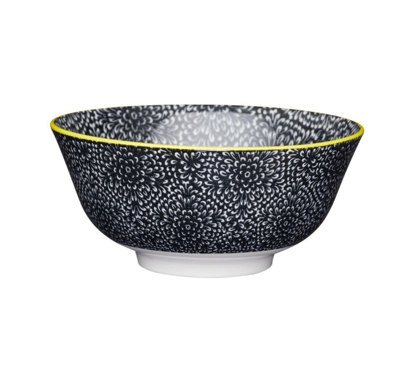 KitchenCraft Bowl Ceramic Black and White 16cm