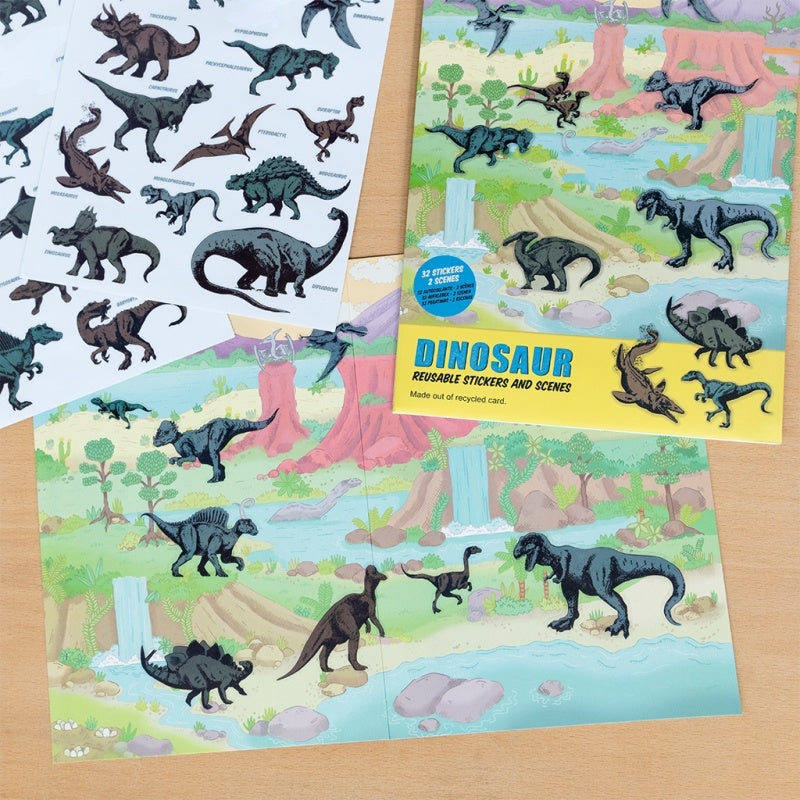 Prehistoric Land Reusable Stickers And Scene