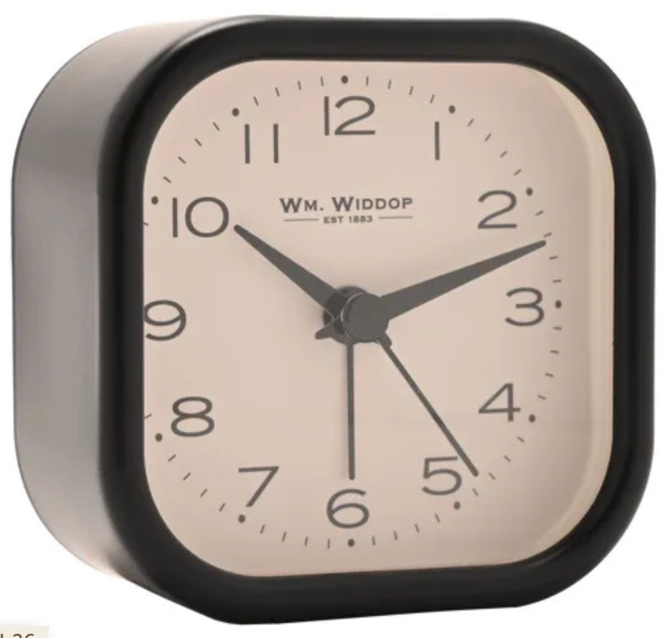 Black Square Metal Alarm Clock