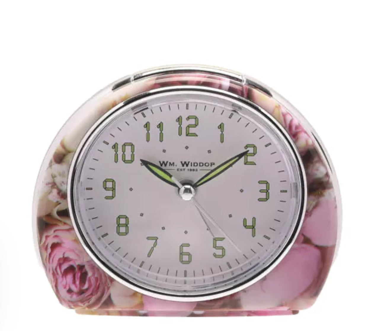 Quartz Alarm Clock Pink Rose Design