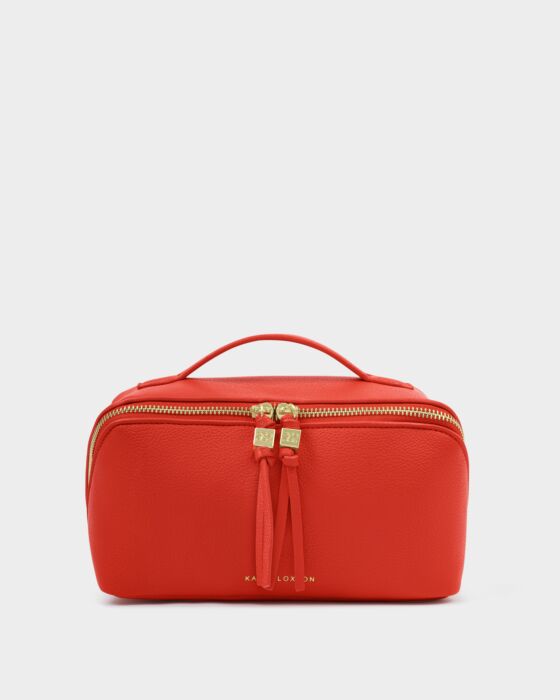 Katie Loxton Soho Medium Make Up/Wash Bag Deep Orange