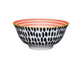 KitchenCraft Bowl Ceramic Red Swirl and Black Spots 16cm