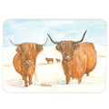 Stowgreen Tuftop Worktop Protector ‘Highland Cattle In Snow ‘