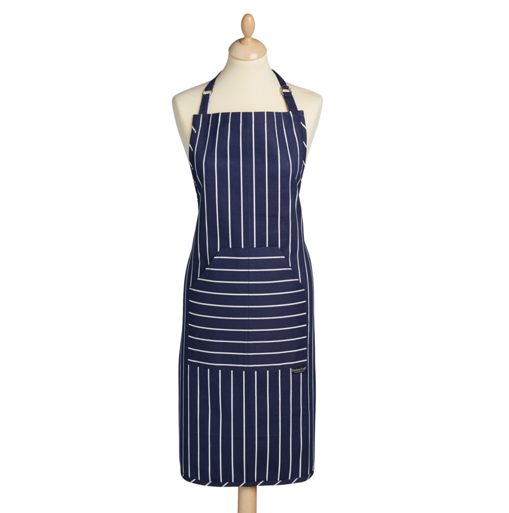 KitchenCraft Blue Butchers Stripe Apron