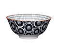 KitchenCraft Bowl Ceramic Black Swirl Centred 16cm