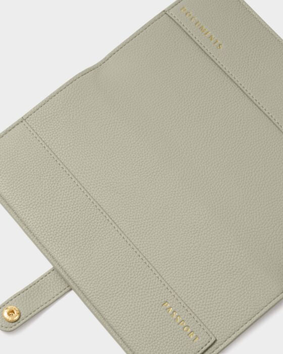 Katie Loxton Travel Wallet Yay For Vacay Green Mist