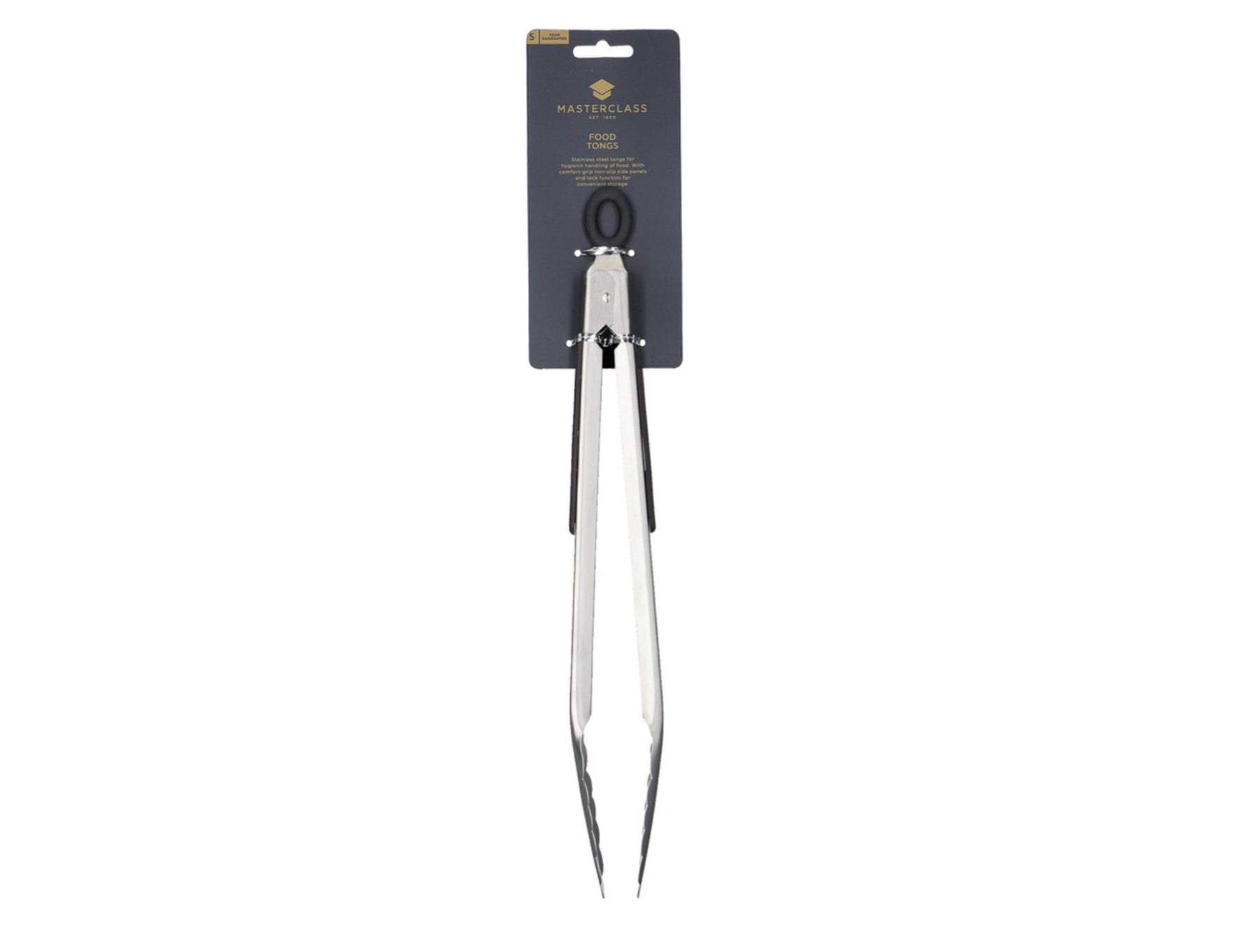 MasterClass Deluxe Stainless Steel 30cm Food Tongs