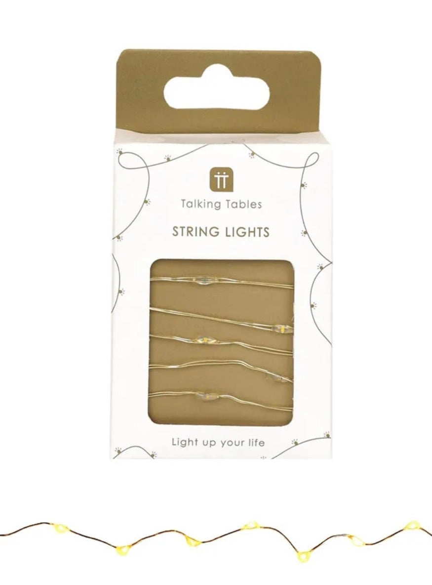 Talking Tables Gold LED String Lights 3 metres