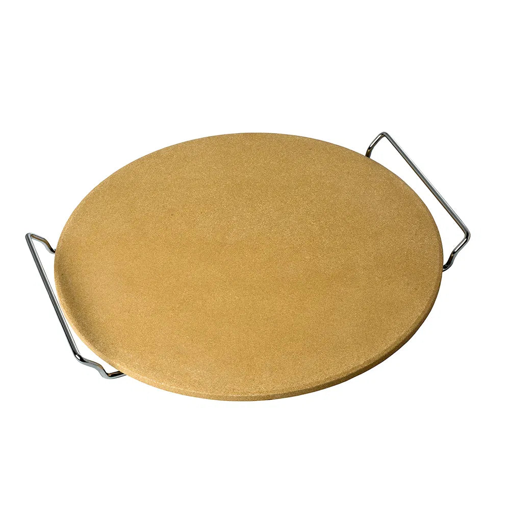 BBQ Pizza Stone With Chrome Stand 13 Inch