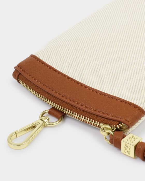 Katie Loxton Clip On Sunglasses Case Canvas/Cognac